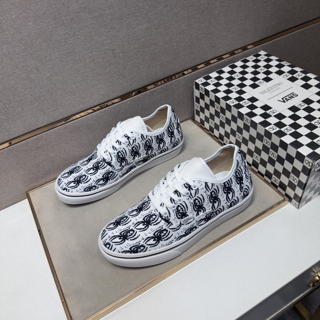 Vans Black Graphic Print Low-Top Sneakers — front