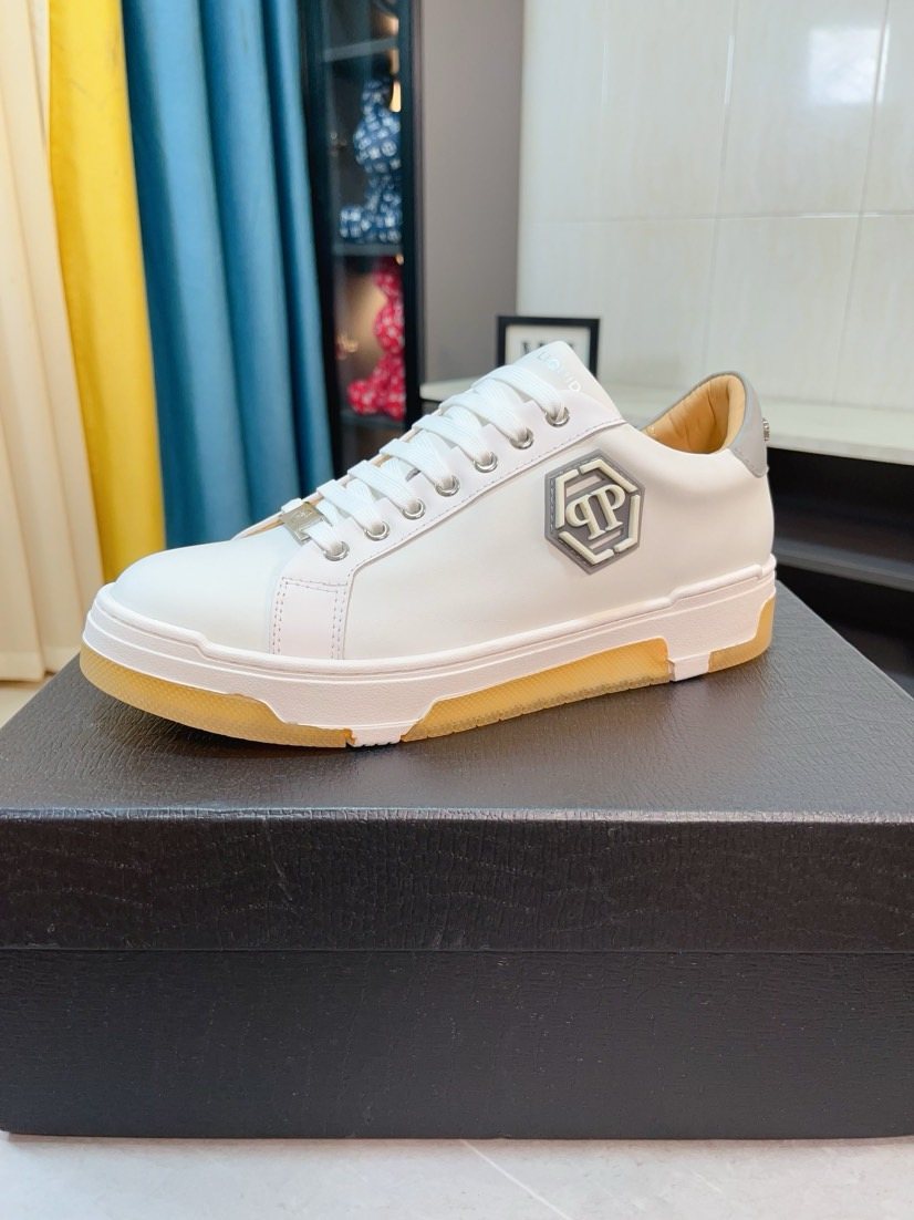 Philipp Plein White Gum Sole Sneakers — hero