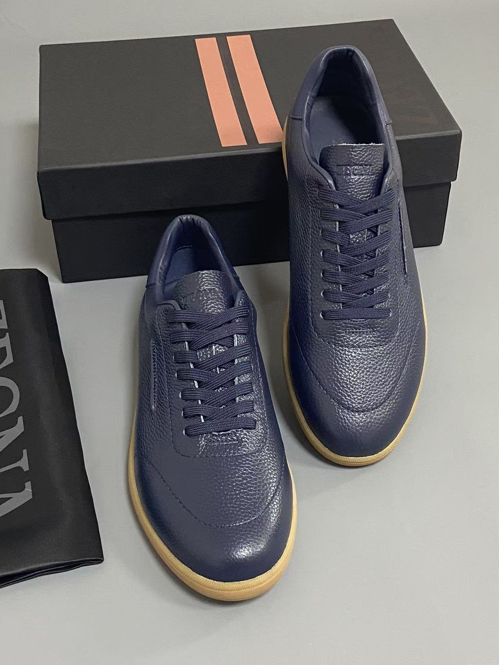 Zegna 232 Suede Low-Top Sneakers — front