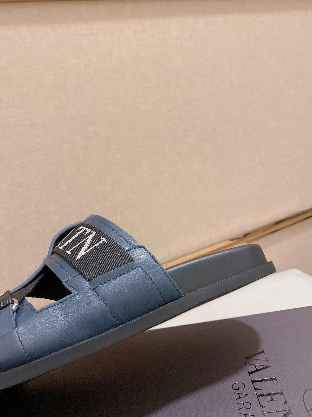 Valentino VLTN Strap Slide Sandals — back